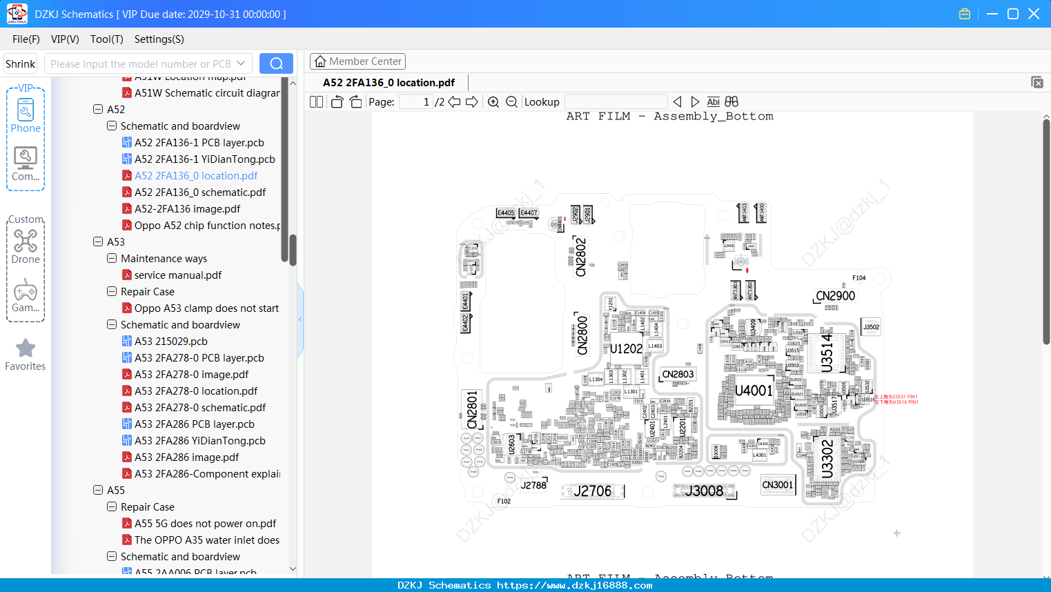 OPPO A52 2FA136_0 Location